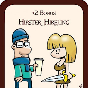 Hipster Hireling Munchkin Promo Card cover