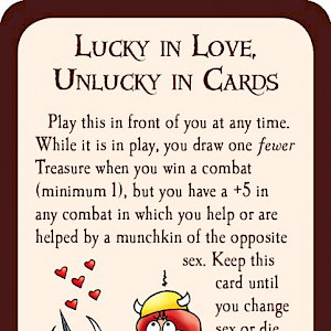 Lucky in Love, Unlucky in Cards Munchkin Promo Card cover