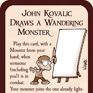 John Kovalic Draws a Wandering Monster Munchkin Promo Card cover