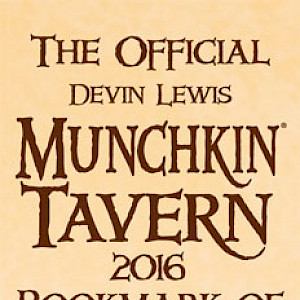 The Official Devin Lewis Munchkin Tavern 2016 Bookmark of Super Tasting! cover