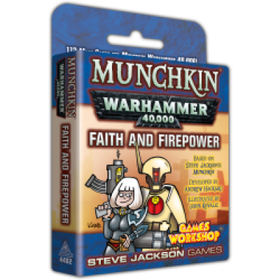 Design Diary: New Frontiers - A Peek Inside Munchkin Warhammer 40,000: Faith and Firepower cover
