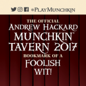 The Official Andrew Hackard Munchkin Tavern 2017 Bookmark of a Foolish Wit! cover