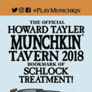 The Official Howard Tayler Munchkin Tavern 2018 Bookmark of Schlock Treatment! cover