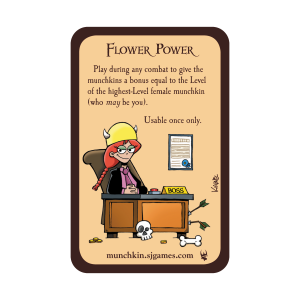 Flower Power Munchkin Promo Card cover