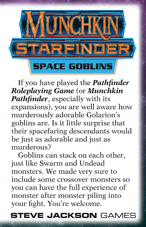 Munchkin Starfinder Space Goblins cover