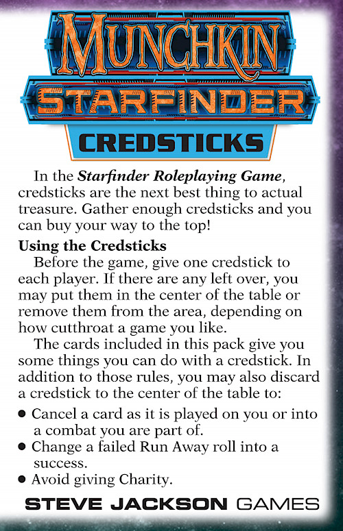 Munchkin Starfinder Credsticks cover