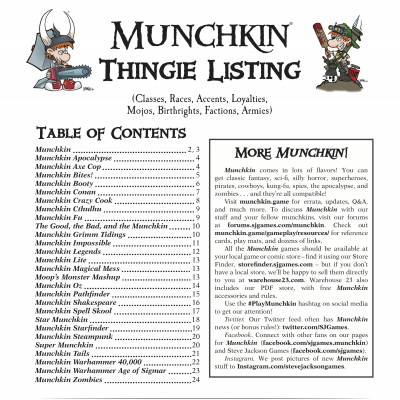 Munchkin Thingies Updated cover